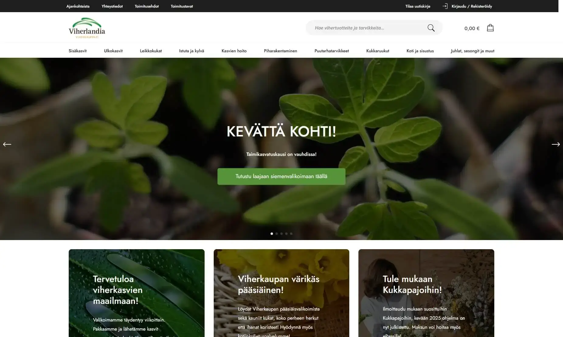 Joona Hämäläinen - WordPress-verkkosivut yritykselle Viherlandia